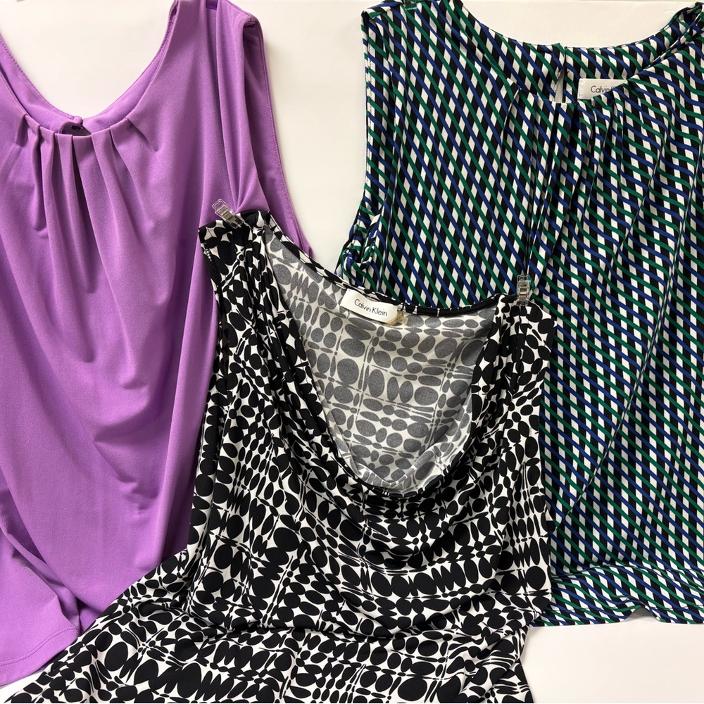 💜 Calvin Klein Women’s Tops – Bundle of 3 (Size Small)